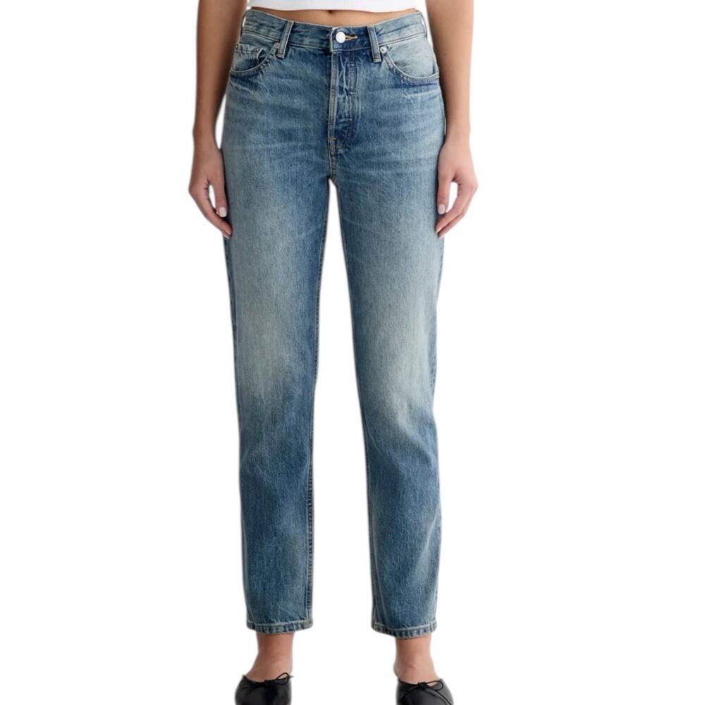 NWT Everlane The 90s Cheeky Organic Cotton Ankle Jeans Button Fly Blue Size 30